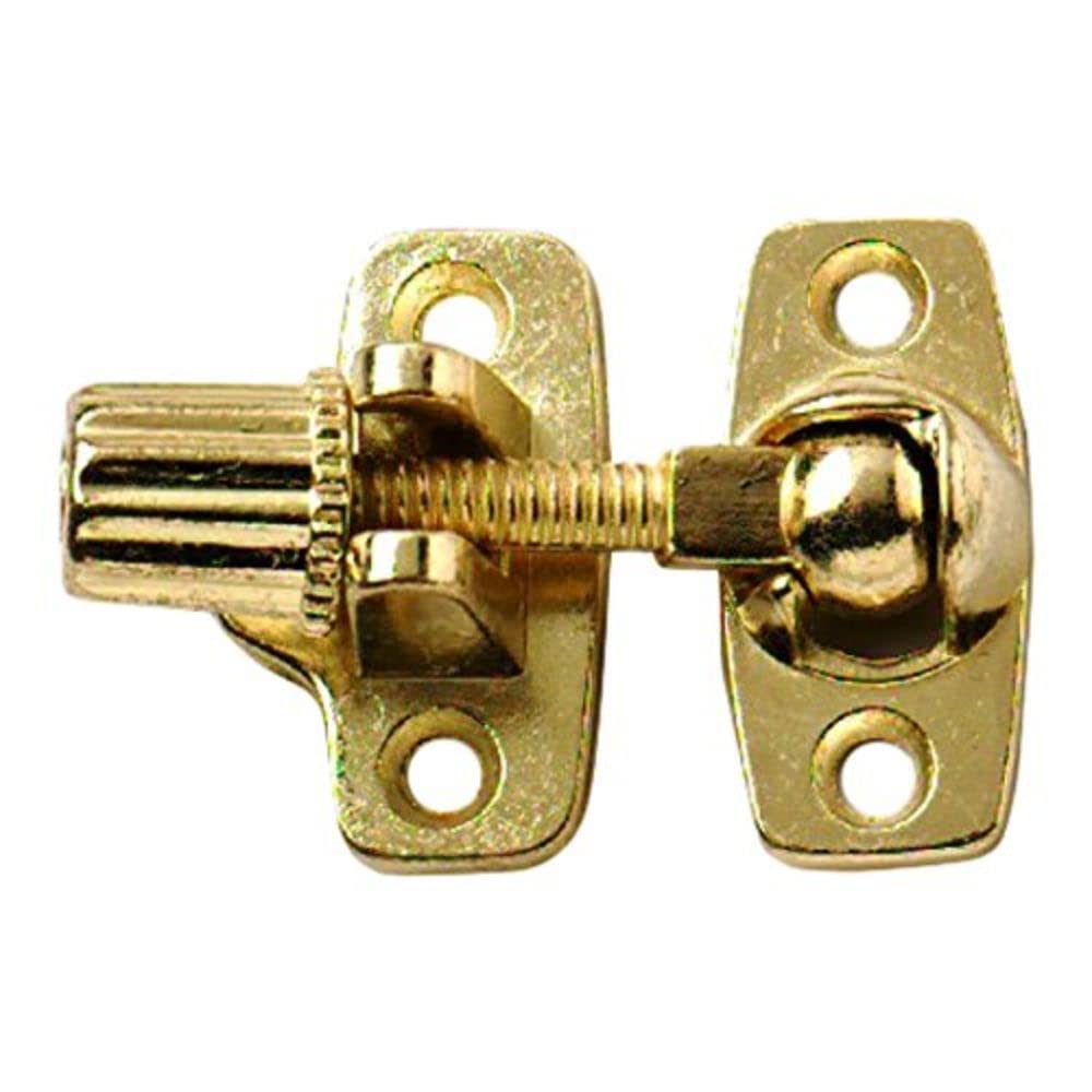 Merriway BH04792 (2 Pcs) EB Brass Plated Brighton Style Screw Down Sash Window Lock Fastener - Pack of 2 Pieces