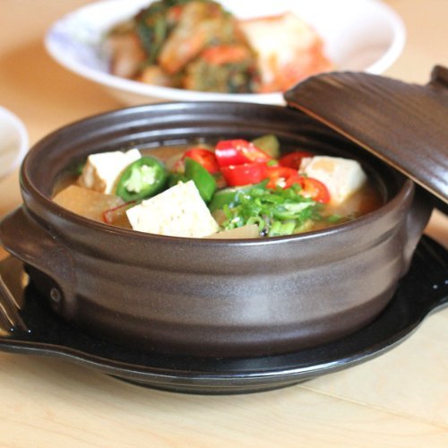 Crazy Korean Cooking Korean Stone Bowl (Dolsot), Sizzling Hot Pot for