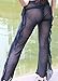 Doqcey Women's See Through Sheer Mesh Ruffle Swimsuit Beach Cover up Pant (Tag 2XL, Black)