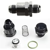 AN10-10AN Aluminium Non Return One Way Check Valve Fuel EFI Fitting Adapter Black