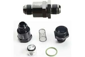 ADLERSPEED AN10-10AN Aluminium Non Return One Way Check Valve Fuel EFI Fitting Adapter Black