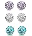 ORAZIO 6Pcs 14G 316L Stainless Steel Nipple Piercing CZ Barbell Belly Button Ring for Women