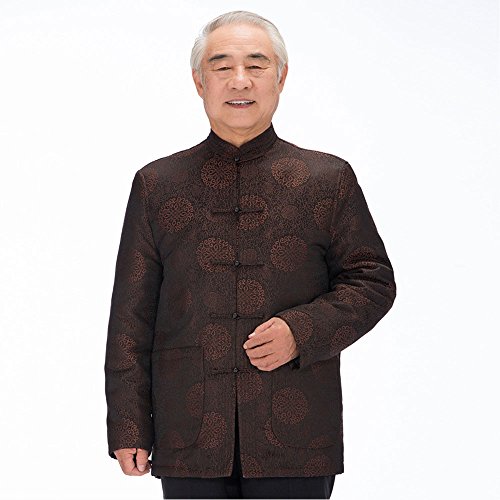 FangNer Mens The elderly Chinese-style Thick Cotton Jacket Festive Tang Suit