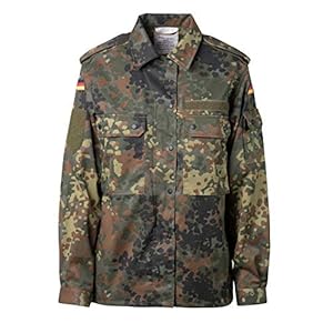 FLECKTEX Original Damen BW Feldbluse Flecktarn 5- Farbig für Frauen | Bundeswehr Kampfbluse und Survival Bluse | Tactical Bluse und Security Bluse (Flecktarn 5- Farbig, 44/46 L)