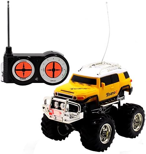 BestTopPlus 27Mhz 1:43 Scale RC Remote Control Vehicle High Speed Rock Crawler Off Road Car Cool RC buggy Toy for Boy and Girls-(Tyrant Yellow)