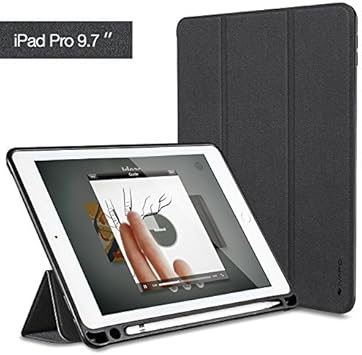 Amazon Com Ipad Pro 9 7 Case Ivapo Ipad Air 2 Case With Apple Pencil Holder Auto Sleep Wake Function Typing Viewing Stand Pu Leather Folio Case For Ipad Pro 9 7 Inch Ipad Air