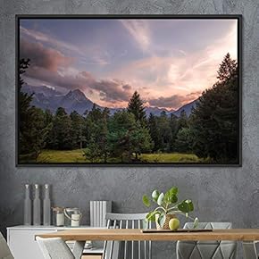 signwin Framed Canvas Wall Art Mountainscape Aerial Dramatic...