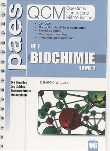 Amazon Fr Biochimie Ue1 Tome 2 Les Glucides Les Lipides Bioenergetique Metabolisme Baron Elodie Clerc Sebastien Livres