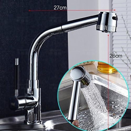 AWXJX Mixer Water Tap Hot and cold copper Pull out kitchen Brushed Rotating