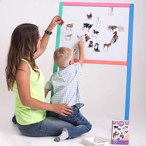 Magdum 18 BABY UND MUTTI BAUERNHOFTIERE Magnete Kinder für magnettafel - Magnet spielzeug kinder -Kühlschrankmagnete Kinder -Kühlschrank Magnete set Kinder -Spielzeug ab 3 jahre -Lernspiele ab 3 jahre – Bild 7