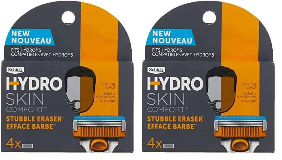 Schick Hydro Stubble Eraser Refills — Stubble Razor Refills, 4 Count (Pack of 2)