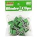 JAM PAPER Colorful Binder Clips - Small - 3/4 Inch (19 mm) - Green Binderclips - 25/Pack