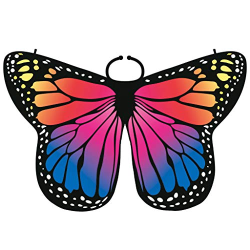 Women Butterfly Wings Shawl Scarves Ladies Nymph Pixie Poncho Costume Accessory