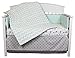 Uptown Giraffe 5 Piece Baby Bedding Set with Bumper and Diaper Stacker by The Peanut Shell