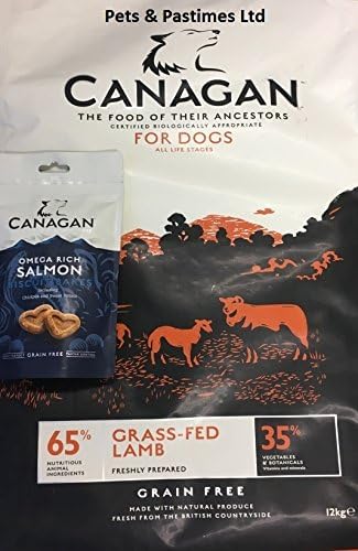 Canagan Grass Fed Lamb 12KG With FREE 150g Bag of Canagan Biscuit Bakes (Only From Pets & Pastimes Ltd)
