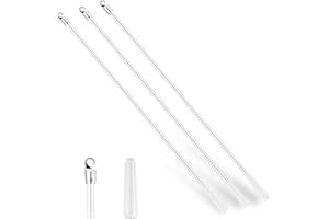 JUYO VONSAN 3 PCS Blind Wand Replacement With Hook 56 Inches Extension Curtain Pull Fiberglass for Blinds (3, 56 Inch)