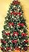 CE-AS Pre-Decorated Wall Hanging Christmas Tree w/Red Bows & Mini Ornaments