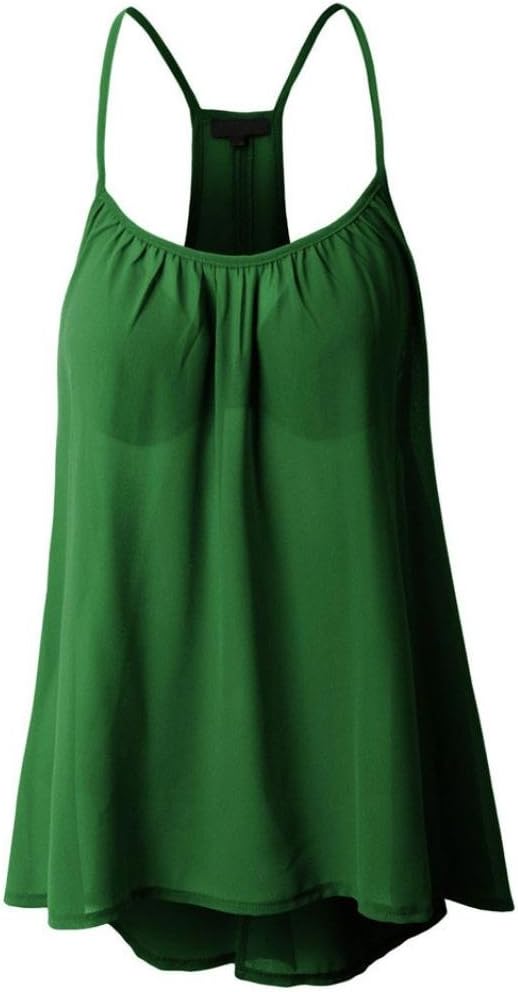 Blouse, Womens Chiffon Sexy Sleeveless Halterneck Tank Crop Tops Vest