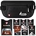 Alpha Keeper Unisex Anti-Theft RFID Money Belt for Travel, Black Nylon Waist Wallet with 3 Compartments