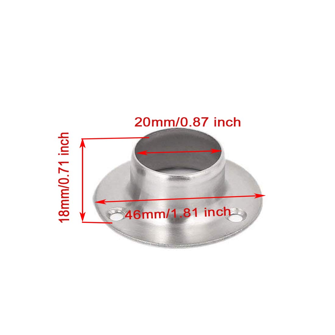 Diy Materials White 3 4 Inch Round Rail Fittings Wardrobe Tube