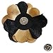 Ted and Jack - Classic Repp Two Tone Silky Flower Lapel Pin Boutonniere in Black & Gold