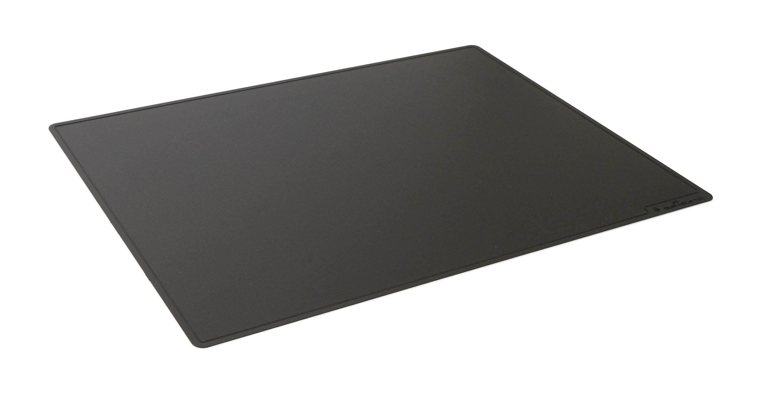 Durable Desk Mat with Contoured Edges 53 x 40cm, Non-Slip Back, Made from Polypropylene, Easy to Clean, Black