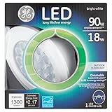 GE Lighting 89992 LED 18-watt (90-watt replacement), 1300-Lumen PAR38 Outdoor Floodlight, Bright White, 1-Pack