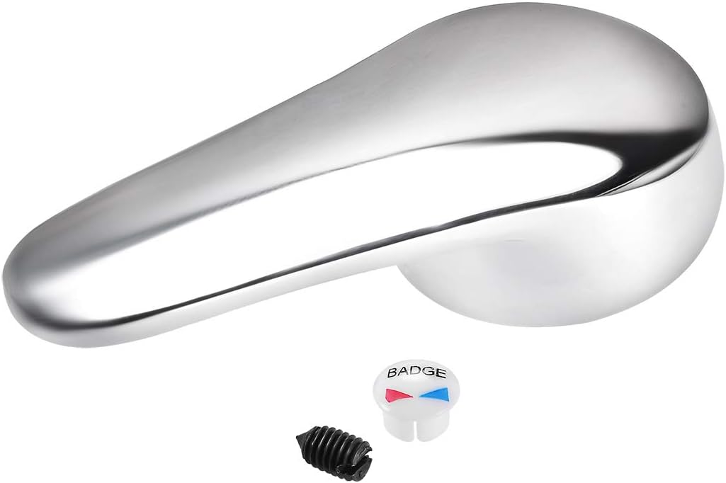 sourcing map Faucet Lever Handle,40mm Cartridge Single Metal Lever Handle Replacement, Silver, 1Pcs