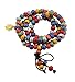 Women Men Multi Color Porcelain Elastic Tibetan Buddhist 108 Worry Prayer Beads Mala Bracelet Necklace (Eternity Knot)
