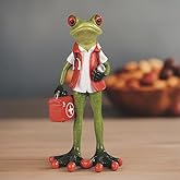 ICE ARMOR Hand Painted 6.5 H Doctor Frog Standing Figurine Statue Sculpture Ornament Decoration Home/Room Decor Ideas for Housewarming, Holidays and Birthdays Great Collectible