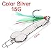 Zooarts Bait Tackle Hooks Penis Spoon Fishing Lure 5g-20g with Feather Hooks Gold/Silver Metal Bait Tackle