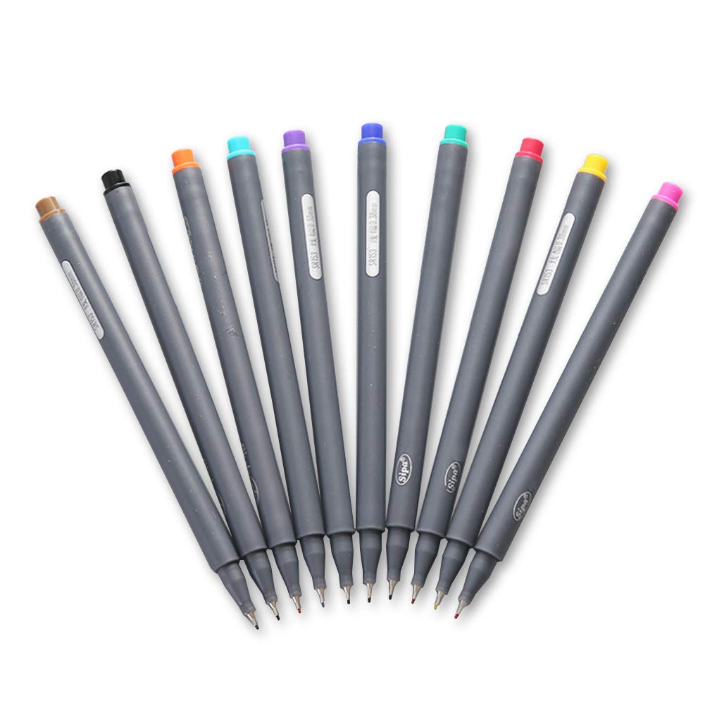 LoveInUSA 20-Count Fineliner Color Pen Set, 0.38mm Fine Line Drawing Pen