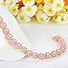 Bamoer Mother's Day Gift Luxury Ros(White) Gold Plated Bracelet with Sparkling White Cubic Zirconia Stones for Women
