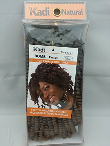 Kadi Natural Braiding Style, Hair Extension, Professional Grade Kanekalon (T1B/27 - Black / Honey Blond, BOMB TWIST)