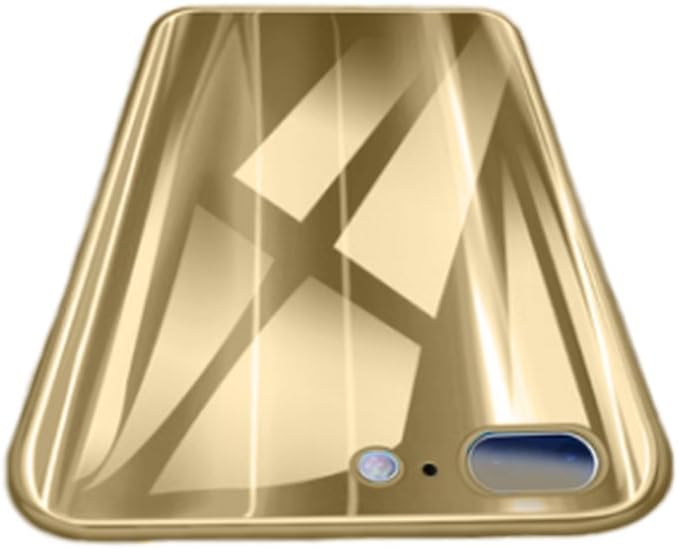[Upgrated Electroplating Edition] NOHON Protective iPhone 7/8 plus Case, Tempered Glass Back and Reinforced Bumper [Support Wireless Charging] Slim Fit Ultra-Thin Case for iPhone 7/8 Plus-Shining Gold
