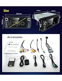 Reproductor de CD y DVD estéreo para coche Android 8.1   en el salpicadero de coche Radio Multimedia Player Sistema de navegación con LCD de 6,2" Bluetooth WiFi GPS para Jeep Wrangler Dodge Chrysler