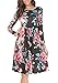 Simier Fariry Women's Long Sleeve Pockets Print Floral Swing Casual Midi Dress