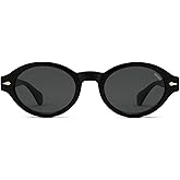 SOJOS Retro Oval Polarized Sunglasses for Women Men Chic Trendy 90s Sunnies Shades UV protection Sun Glasses SJ2630