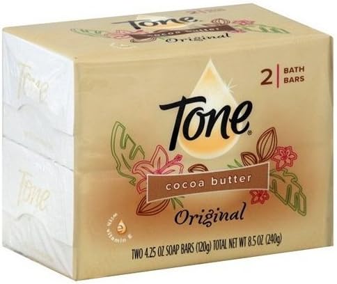 Tone Bath Bars, Cocoa Butter 4.25 Oz Bars, 2 Ea