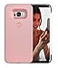AUYOUWEI Galaxy S8 Plus Case, LED Illuminated Selfie Light Case Cover [Rechargeable] Light Up Luminous Selfie Flashlight Cell Phone Case for Samsung S8+/ Plus (Rose Gold)
