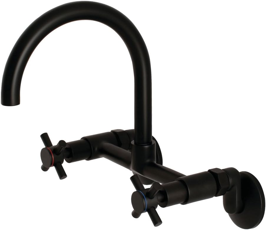 Kingston BrassKS414MB Concord Kitchen Faucet, 7-1/16" in Spout Reach, Matte Black