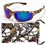 Camouflage Sunglasses Brown Orange White Camo Fishing Hunting Free Micorfiber Bag