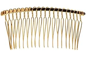 DIY Blank Metal Hair Clips Wedding Veil Side Comb 20 Teeth Bridal Hair Accessories