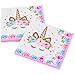 Unicorn Party Supplies Set 16 Kids Magic Birthday | 80 Pack Pieces Plates 350GSM Napkins Cups Straws Straw Decorations | Perfect First Girls Boys Children Favors Disposable Eco Paper Tableware