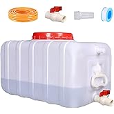 JINSADU Portable Water Tank Water Storage Tank for Camping with Spigot Hose Plastic Water Container Water Storage Container for Emergency Water Storage Hiking Outdoor(Size:13gallon / 50L)