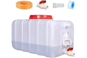 Large Water Storage Tank for Camping with Spigot Hose Portable Water Container Plastic Water Tanks for Emergency Water Storag
