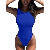 LCNBA Women's Sexy High Neck Sleeveless Bodysuit Basic Top Bodysuit Jumpsuit