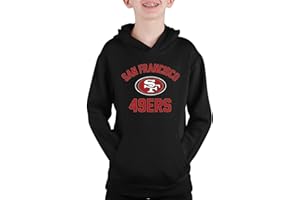 Team Fan Apparel NFL Youth Gameday Hooded Sweatshirt, Pro Football Hoodie Pullover Sweatshirt, Sports Apparel Boys and Girls