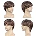 STfantasy Mens Wig Blonde Ombre Brown Male Guy Short Layered Cosplay Party Hair Toupee 12 Inches