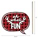 Big Dot of Happiness Prancing Plaid Holiday - Buffalo Plaid Christmas Photo Booth Props Kit - 20 Count